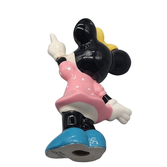 Disney Japan Minnie Mouse Figurine 4" Ceramic Handmade Handpainted Collectible - Picture 4 of 16